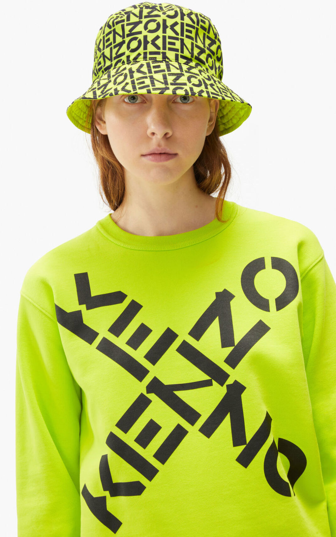 Kenzo Sport Big X Sudadera Mujer Verde Claro | 7528910-CW